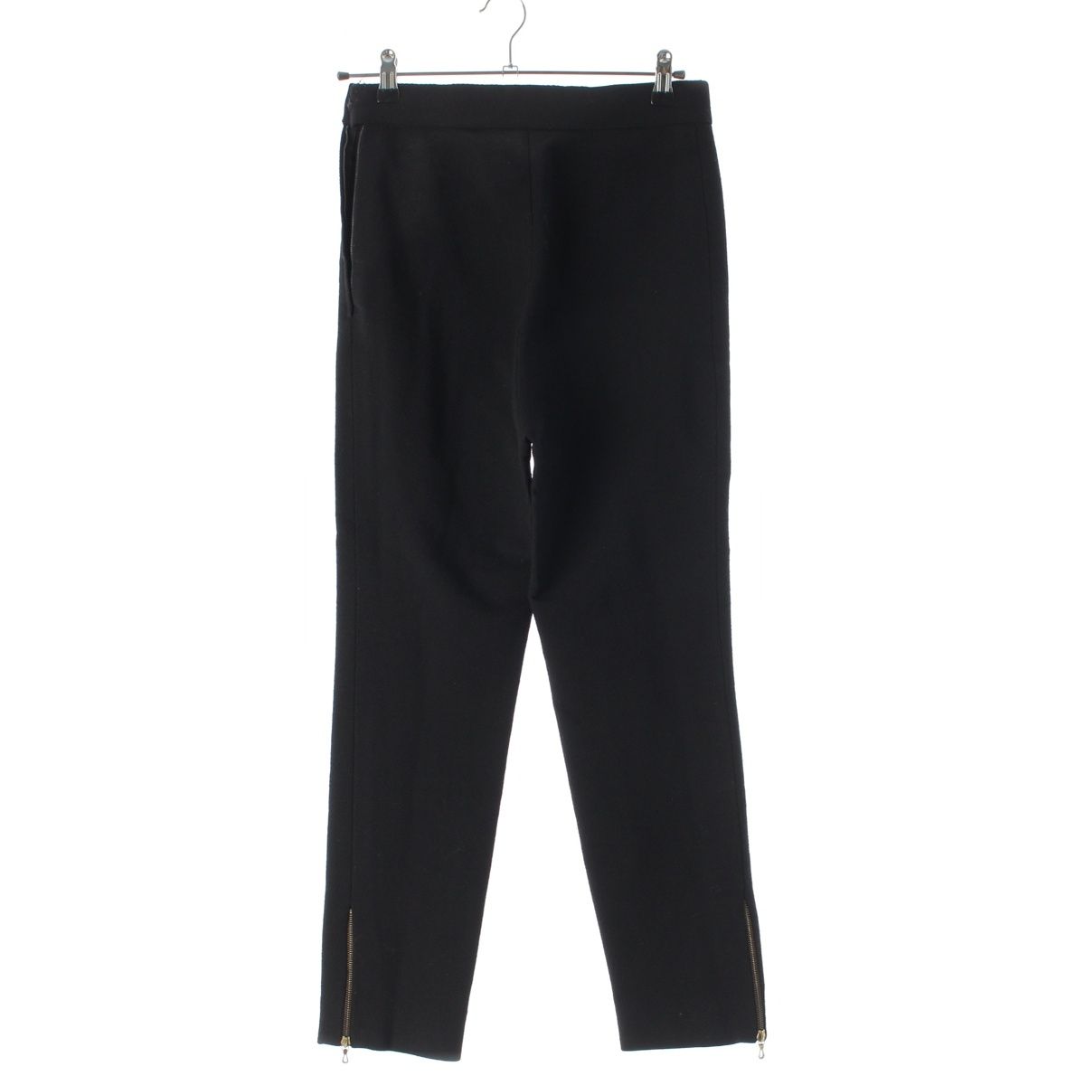 Chanel Vintage Wool CC Logo Pants Black 40 — view 2