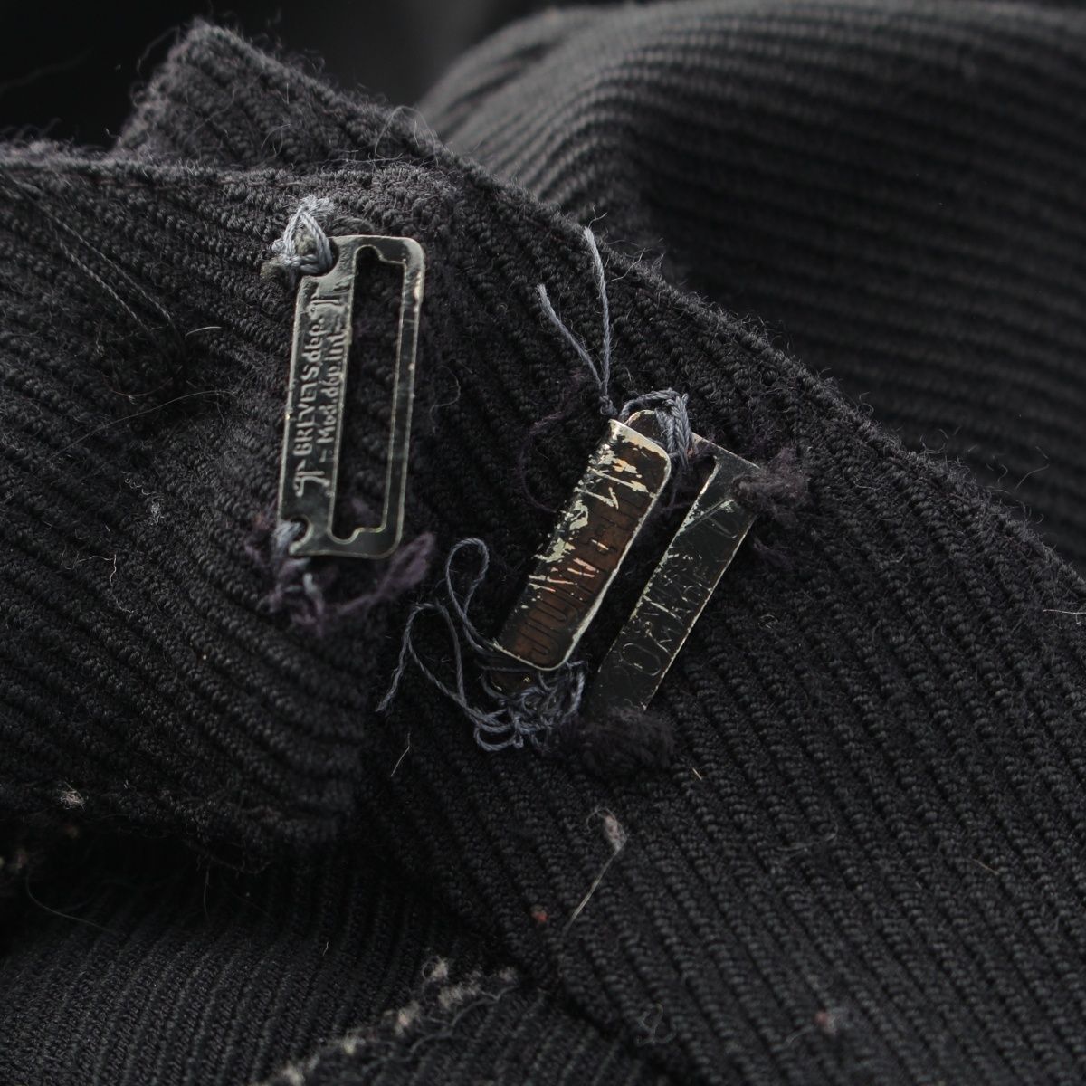 Chanel Vintage Wool CC Logo Pants Black 40 — view 8