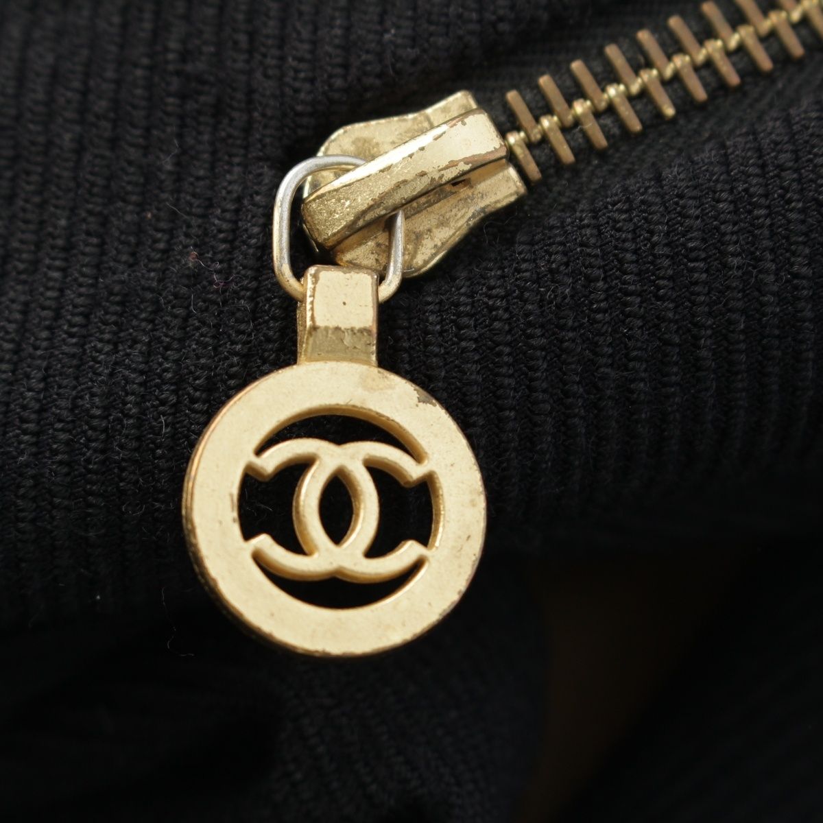 Chanel Vintage Wool CC Logo Pants Black 40 — view 6