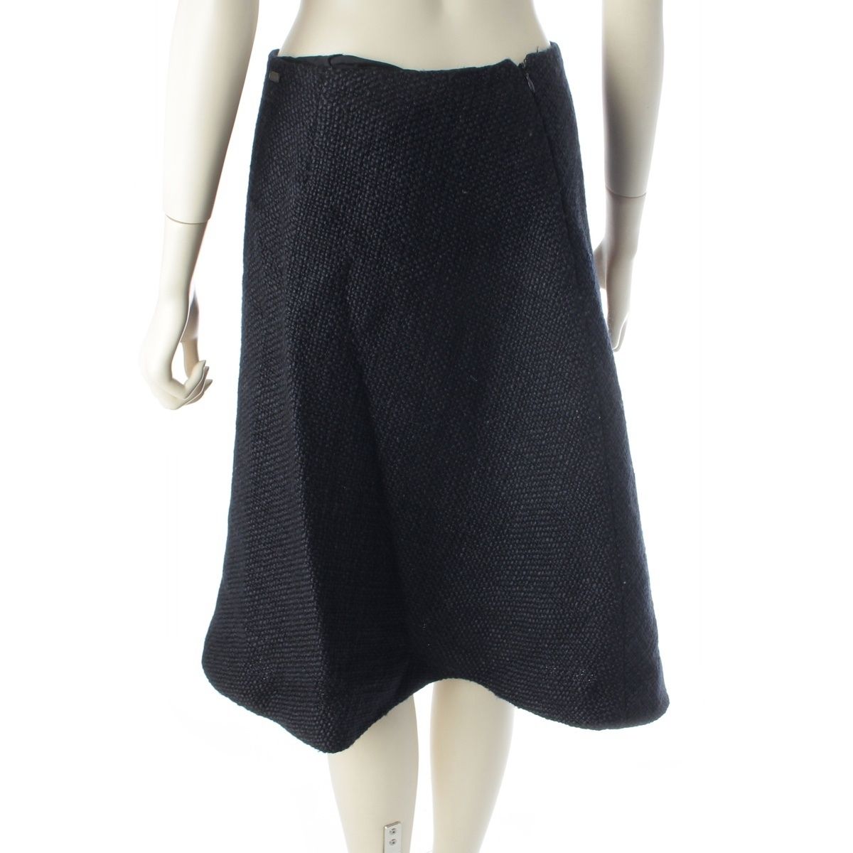 Chanel Tweed Sleeveless Top Skirt Set Navy 40 — view 6