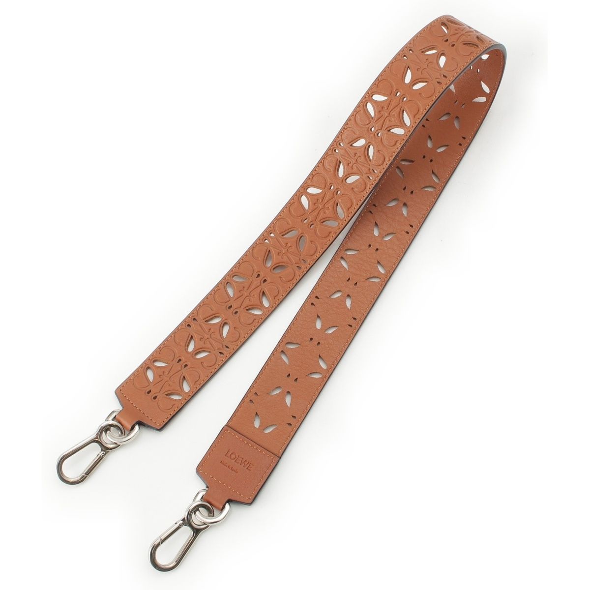 Loewe Leather Anagram Logo Shoulder Strap Tan Brown