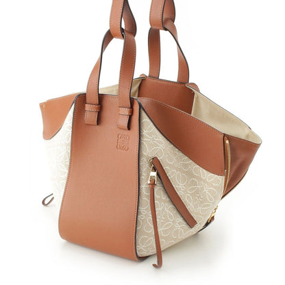Loewe Hammock Canvas Anagram 2-Way Shoulder Handbag Tan Brown Small — view 2