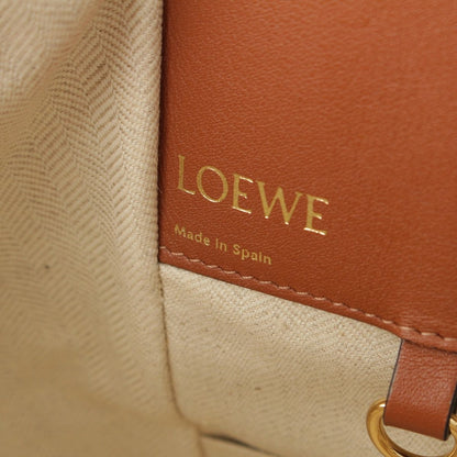 Loewe Hammock Canvas Anagram 2-Way Shoulder Handbag Tan Brown Small — view 8