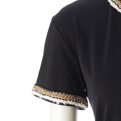 Chanel Rope Lion Button Short Sleeve T-Shirt Top Black 36 — view 6