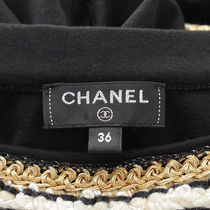 Chanel Rope Lion Button Short Sleeve T-Shirt Top Black 36 — view 9