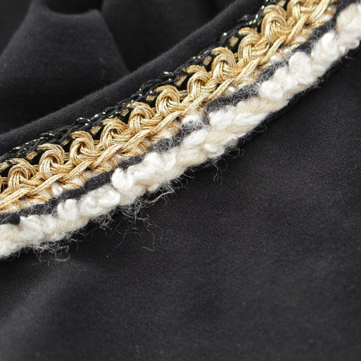 Chanel Rope Lion Button Short Sleeve T-Shirt Top Black 36 — view 8