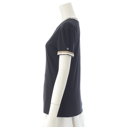 Chanel Rope Lion Button Short Sleeve T-Shirt Top Black 36 — view 3