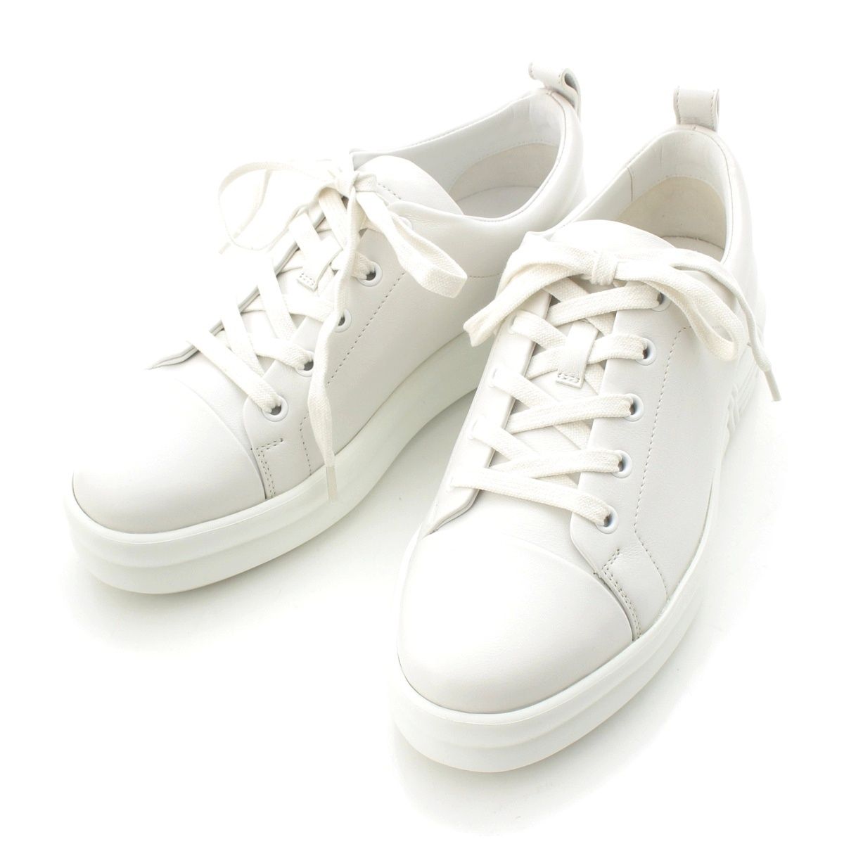 Hermes Happy Leather Sneakers White