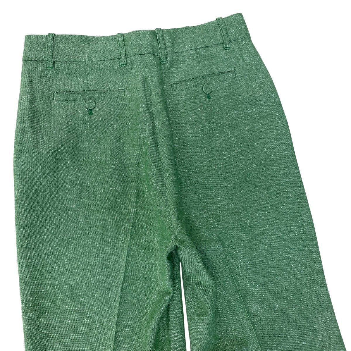 Gucci Logo Label Flare Pants Stretch 42 Green — view 5