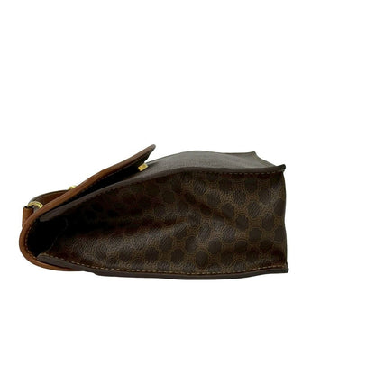 Celine Macadam Blason Triomphe Pattern Leather 2-Way Shoulder Bag Brown — view 5