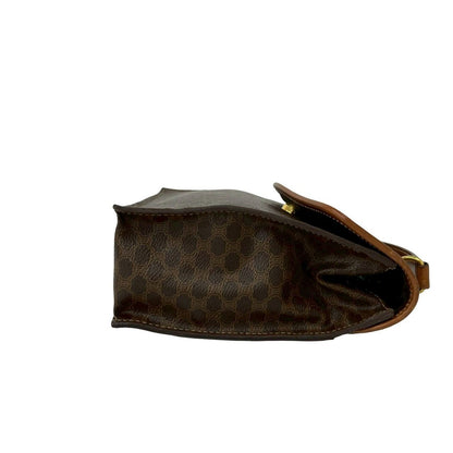 Celine Macadam Blason Triomphe Pattern Leather 2-Way Shoulder Bag Brown — view 6