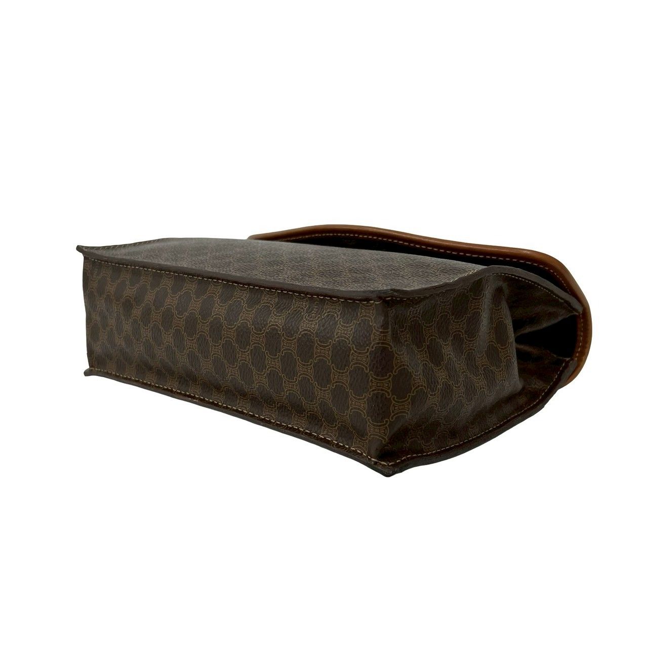 Celine Macadam Blason Triomphe Pattern Leather 2-Way Shoulder Bag Brown — view 8