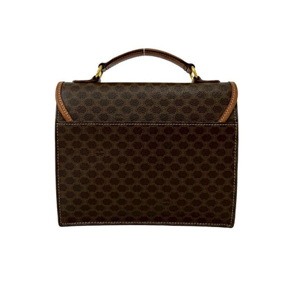 Celine Macadam Blason Triomphe Pattern Leather 2-Way Shoulder Bag Brown — view 3