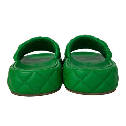 Bottega Veneta Sandals 37 Green Intrecciato Leather — view 3