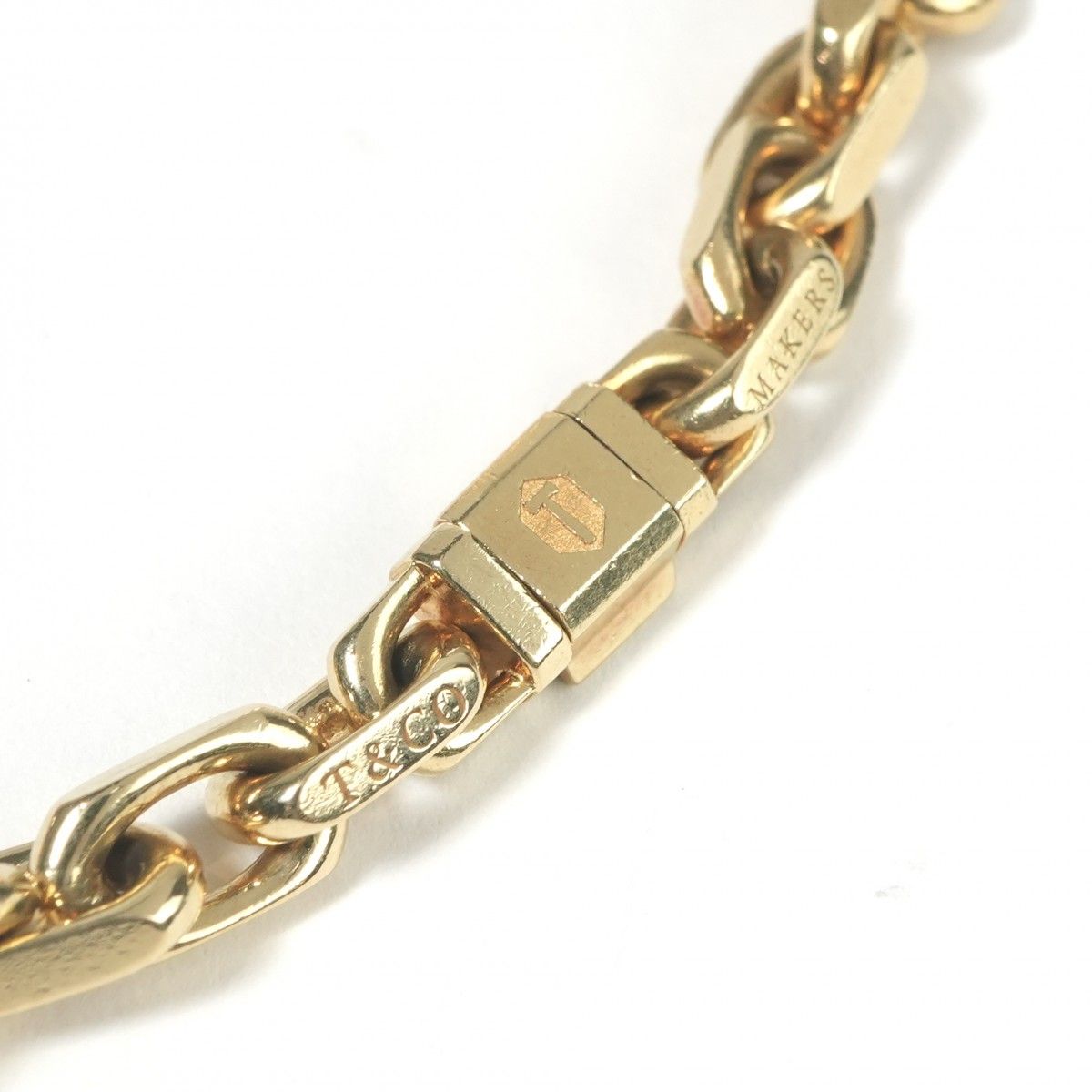 Tiffany & Co Narrow Bracelet Makers Bangle Calf Gold Yellow — view 4