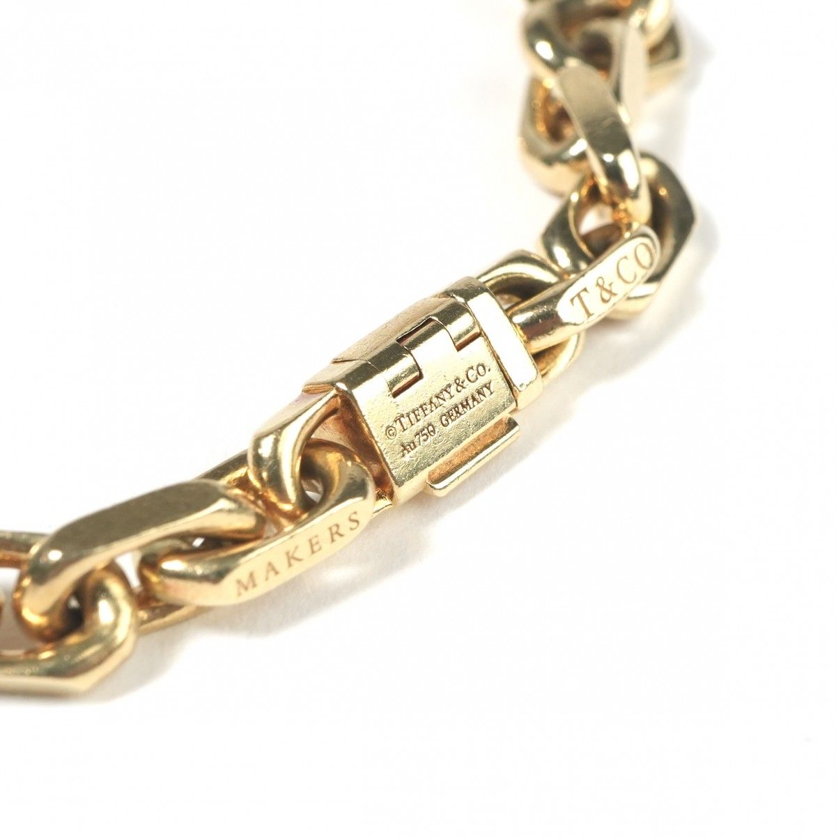 Tiffany & Co Narrow Bracelet Makers Bangle Calf Gold Yellow — view 5