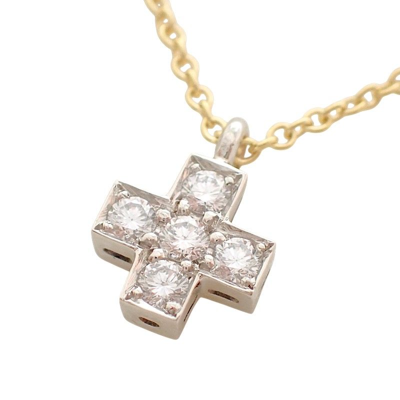 Tiffany & Co Cruciform Necklace Platinum Gold Silver — view 4