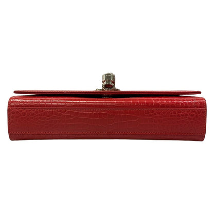 Saint Laurent Paris Shoulder Bag Kate Red Embossed Leather — view 5