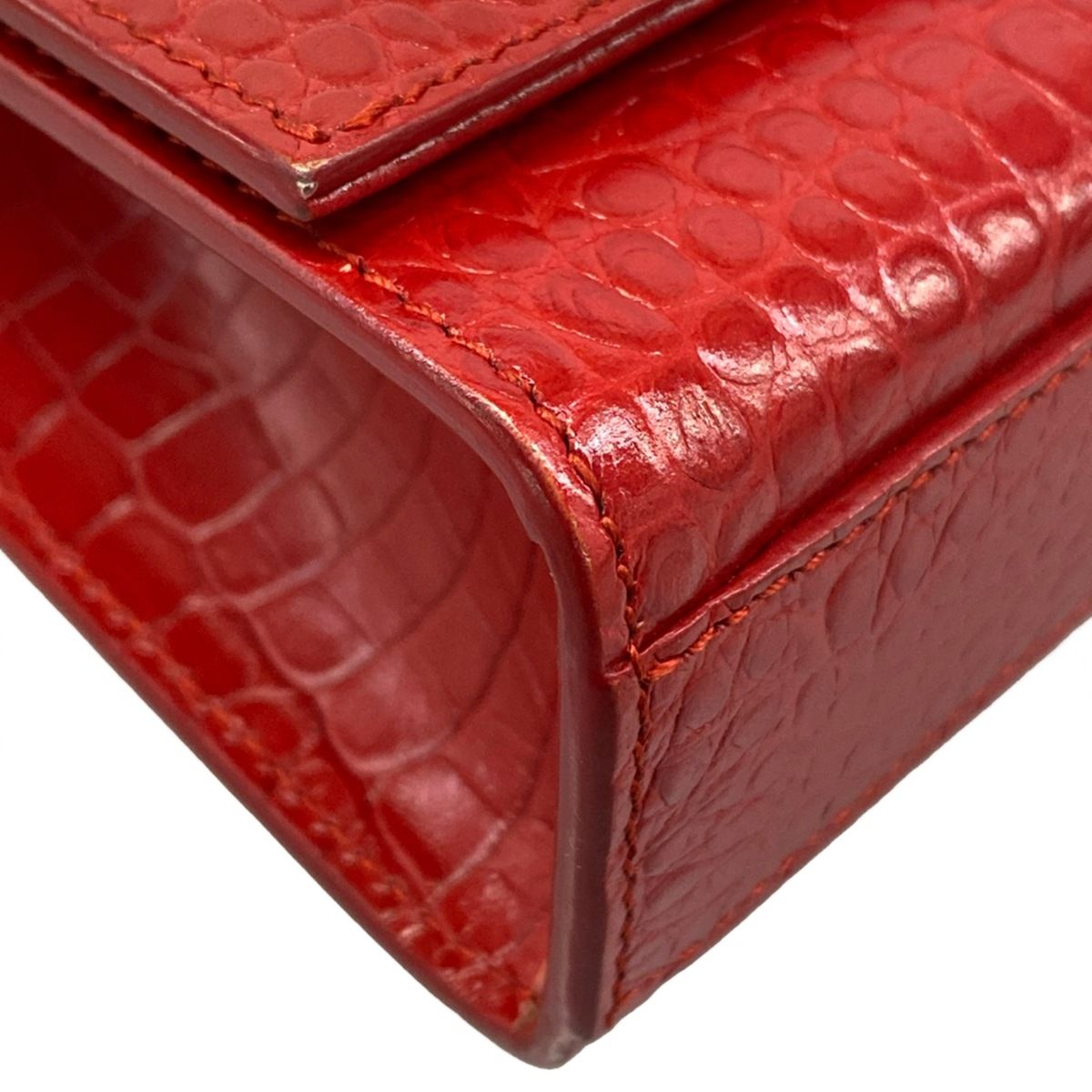 Saint Laurent Paris Shoulder Bag Kate Red Embossed Leather — view 6