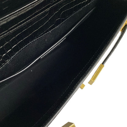Saint Laurent Paris Shoulder Bag Manhattan Black Embossed Removable Strap — view 7
