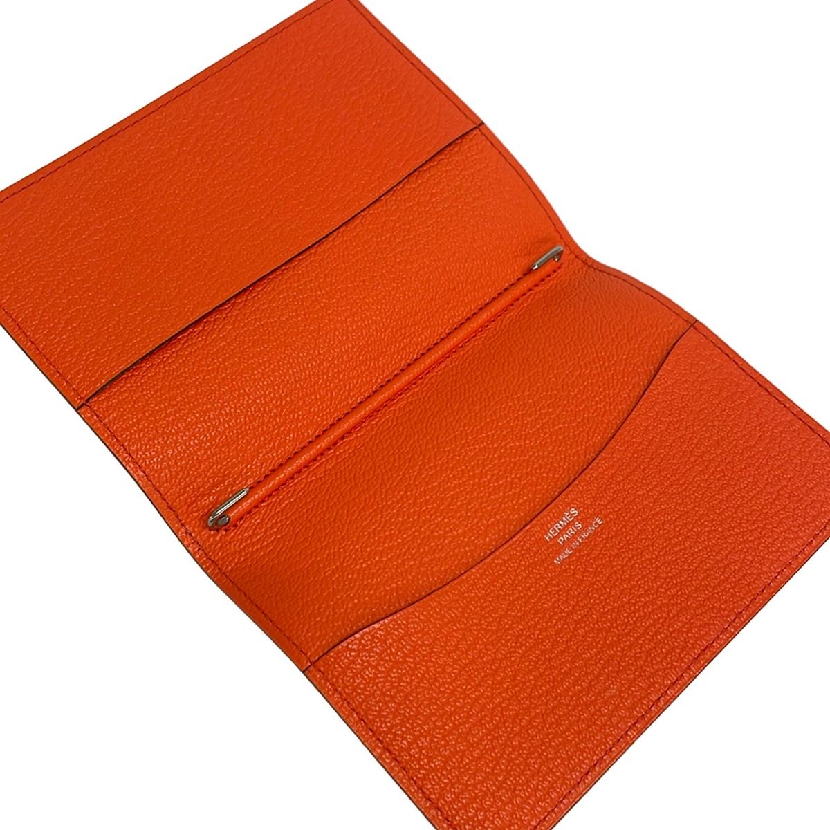 Hermes Notebook Agenda GM Orange Poppy Silver — view 3