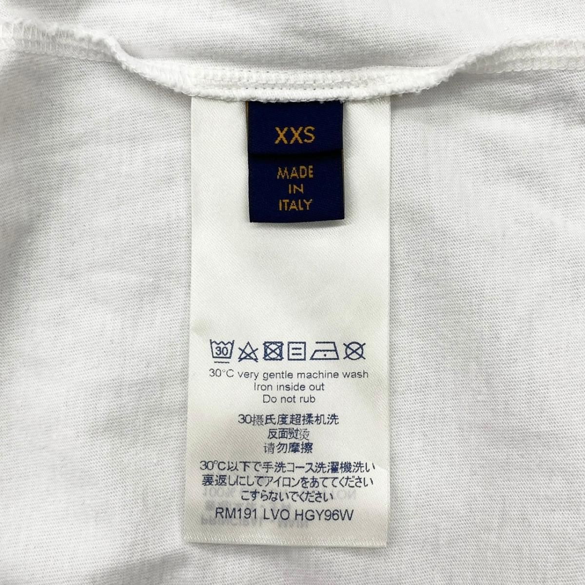 Louis Vuitton Short Sleeve T-Shirt Kansas Wind Print Lvo Xxs Cotton Logo White — view 9