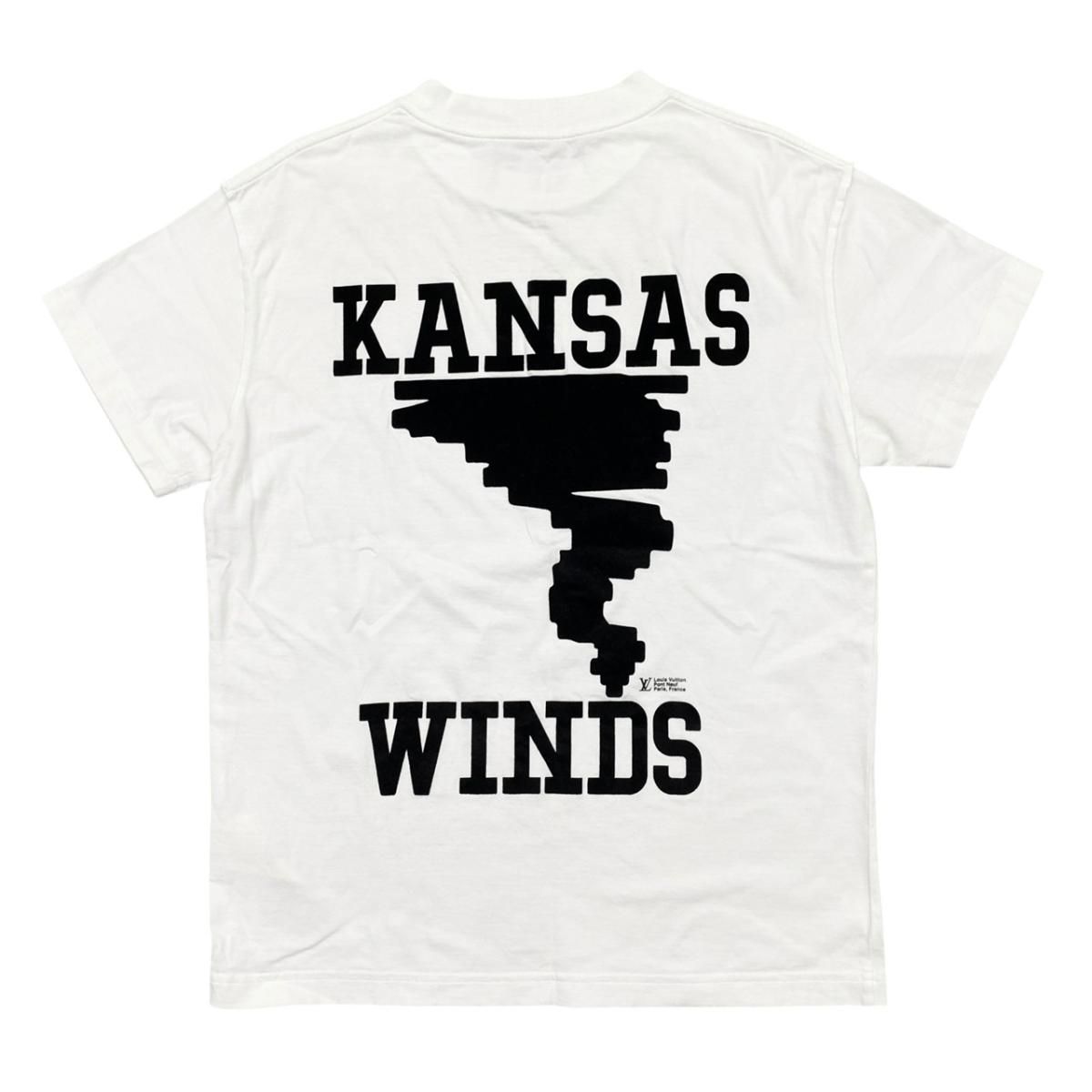 Louis Vuitton Short Sleeve T-Shirt Kansas Wind Print Lvo Xxs Cotton Logo White — view 2