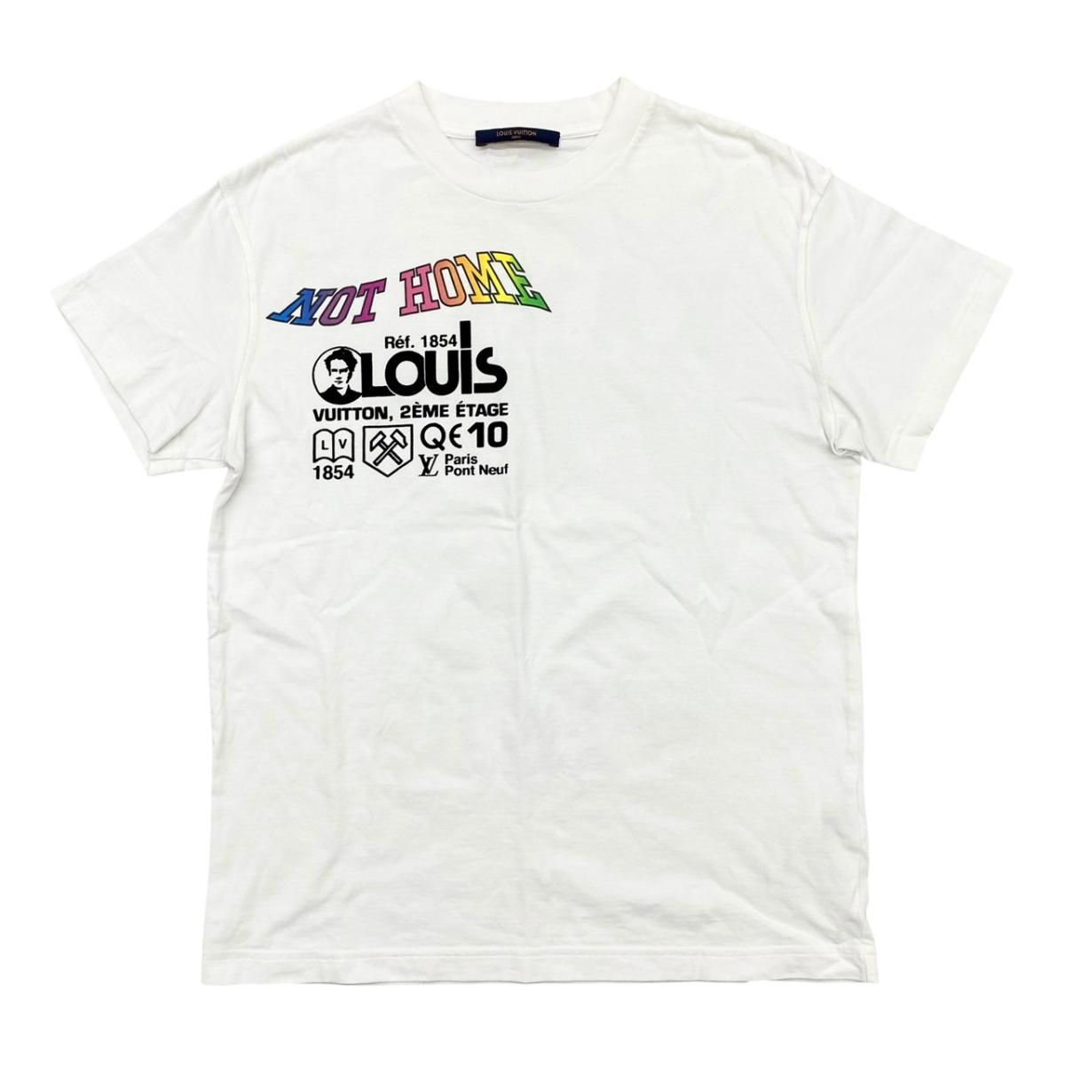 Louis Vuitton Short Sleeve T-Shirt Kansas Wind Print Lvo Xxs Cotton Logo White