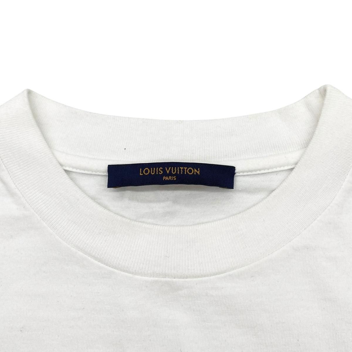 Louis Vuitton Short Sleeve T-Shirt Kansas Wind Print Lvo Xxs Cotton Logo White — view 8