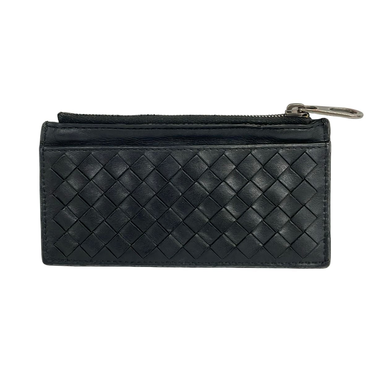 Bottega Veneta Coin Case Intrecciato Black Card Leather — view 2