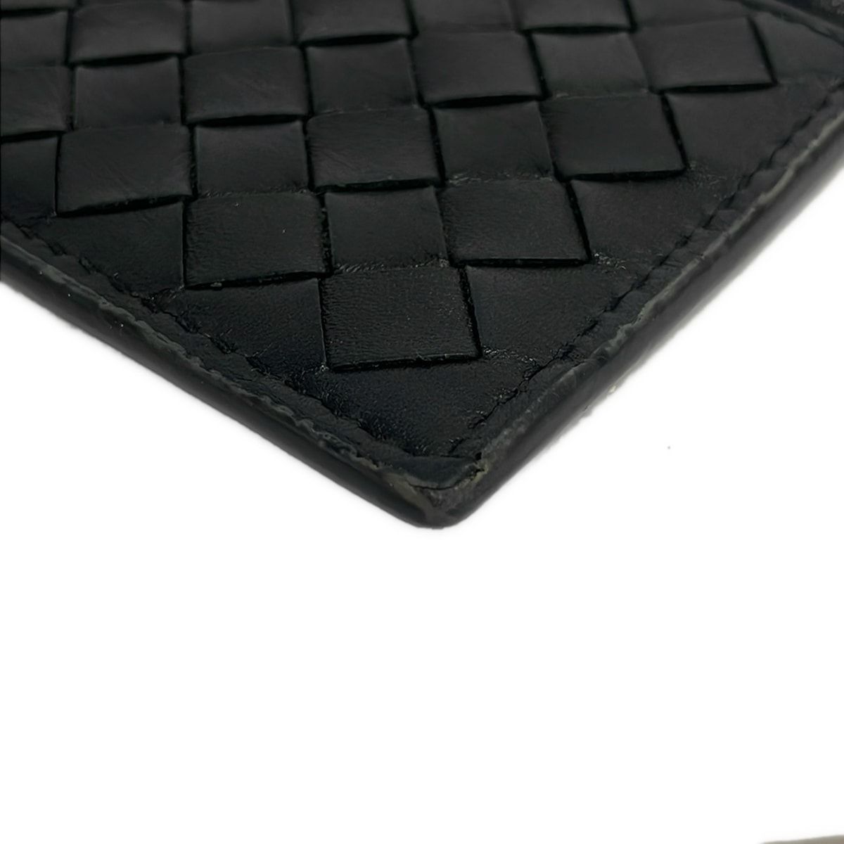 Bottega Veneta Coin Case Intrecciato Black Card Leather — view 5