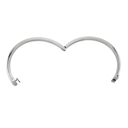 Tiffany & Co T One Narrow Hinge Bangle 18k White Gold Bracelet — view 6