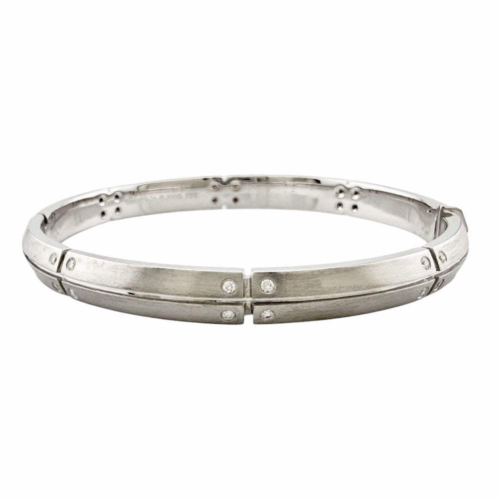 Tiffany & Co Streamerica Bangle 18k White Gold Diamond Bracelet