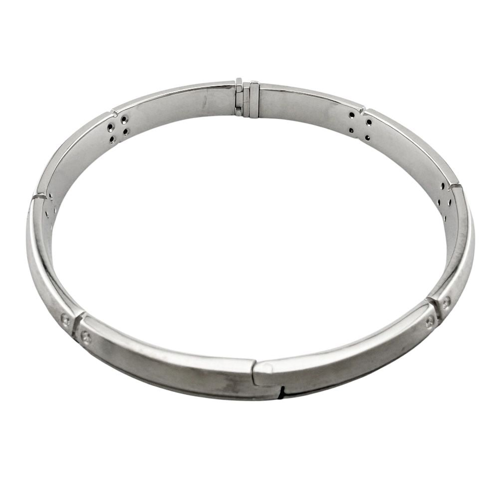 Tiffany & Co Streamerica Bangle 18k White Gold Diamond Bracelet — view 4