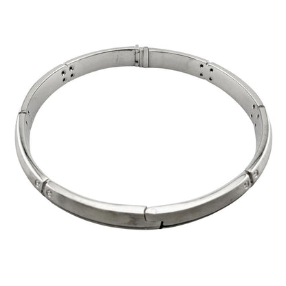 Tiffany & Co Streamerica Bangle 18k White Gold Diamond Bracelet — view 4