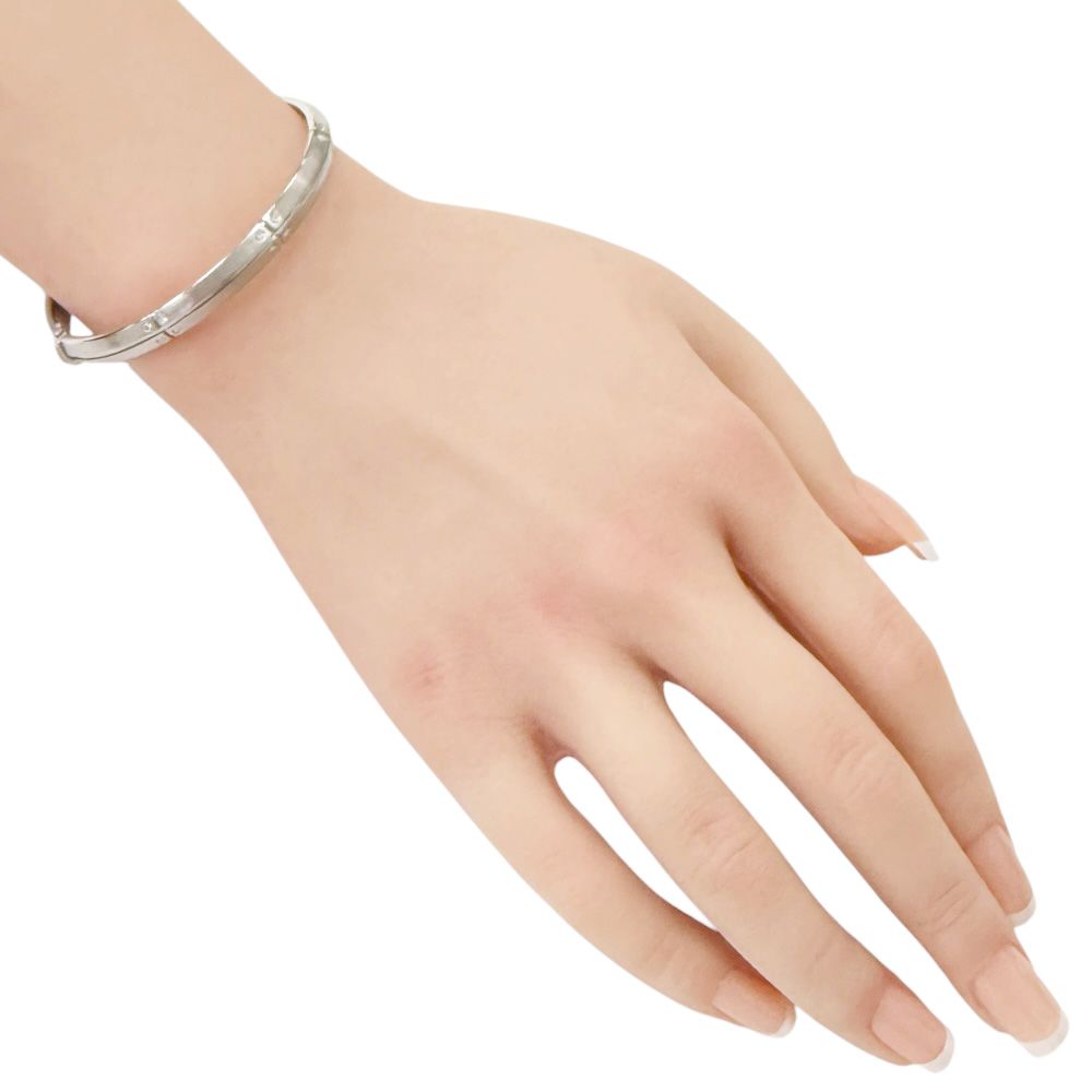 Tiffany & Co Streamerica Bangle 18k White Gold Diamond Bracelet — view 2