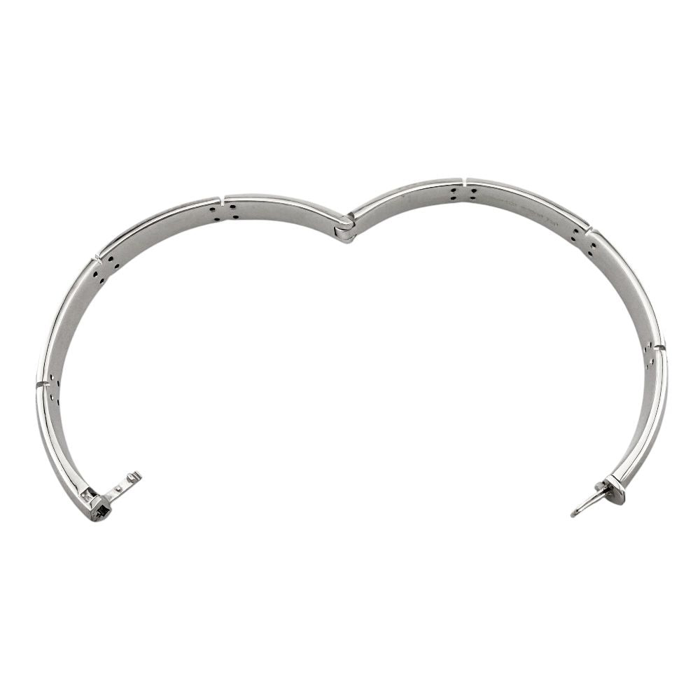 Tiffany & Co Streamerica Bangle 18k White Gold Diamond Bracelet — view 5