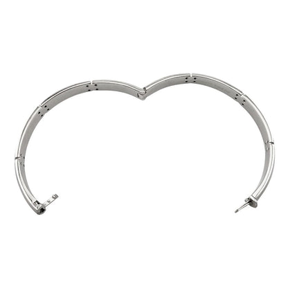 Tiffany & Co Streamerica Bangle 18k White Gold Diamond Bracelet — view 5
