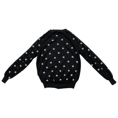 Fendi Cardigan Mesh Cut Replacement 38 Logo Black White — view 2