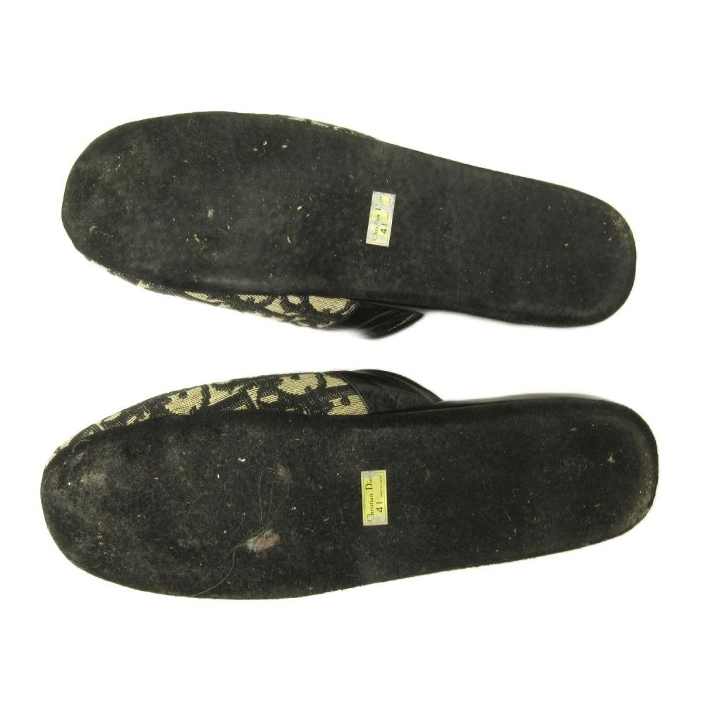 Dior Sandals le Monsieur Trotter Pattern Canvas Contrast Leather — view 7