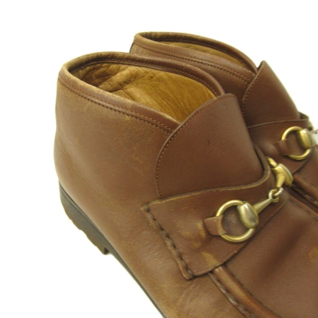 Gucci Horsebit Chukka Boots Shoes Leather 41 Brown — view 4