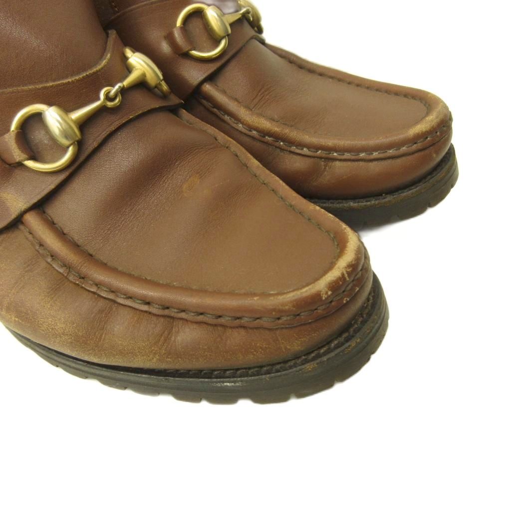 Gucci Horsebit Chukka Boots Shoes Leather 41 Brown — view 3