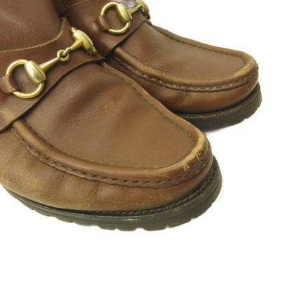 Gucci Horsebit Chukka Boots Shoes Leather 41 Brown — view 3