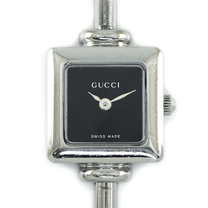 Gucci Watch Bangle Square Black Dial SS