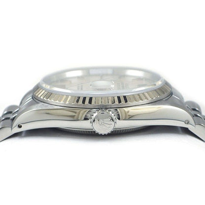 Rolex Watch Datejust L Number Sunray Silver Dial Date 18k White Gold SS — view 2
