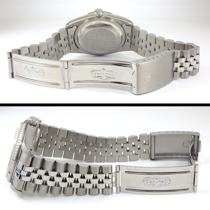 Rolex Watch Datejust L Number Sunray Silver Dial Date 18k White Gold SS — view 3