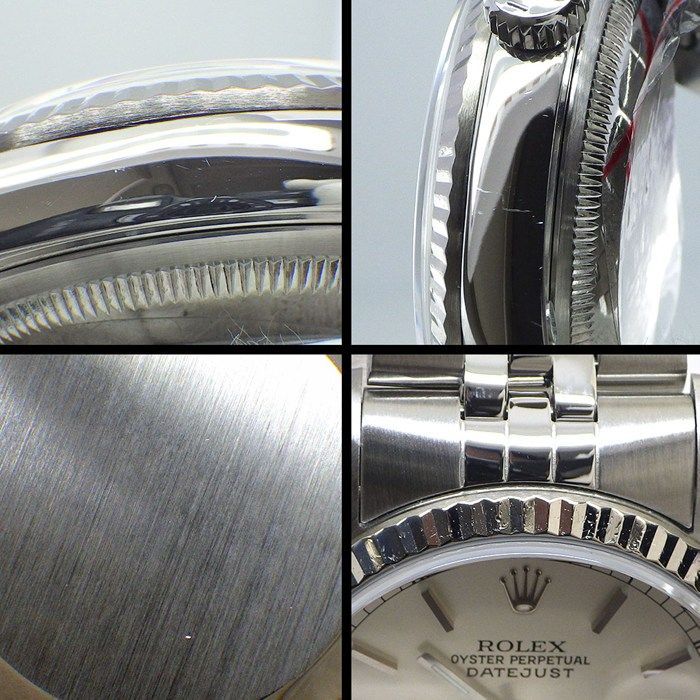 Rolex Watch Datejust L Number Sunray Silver Dial Date 18k White Gold SS — view 6