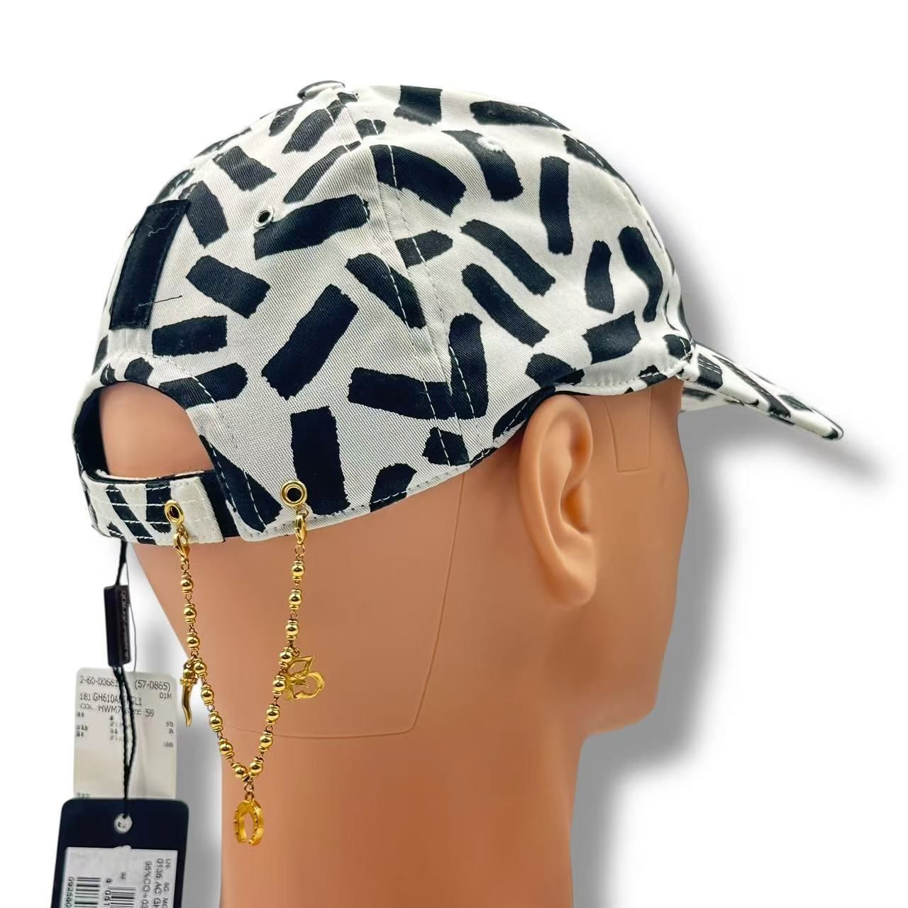Dolce & Gabbana Cap DG Logo Baseball Cap White Black 59 — view 3