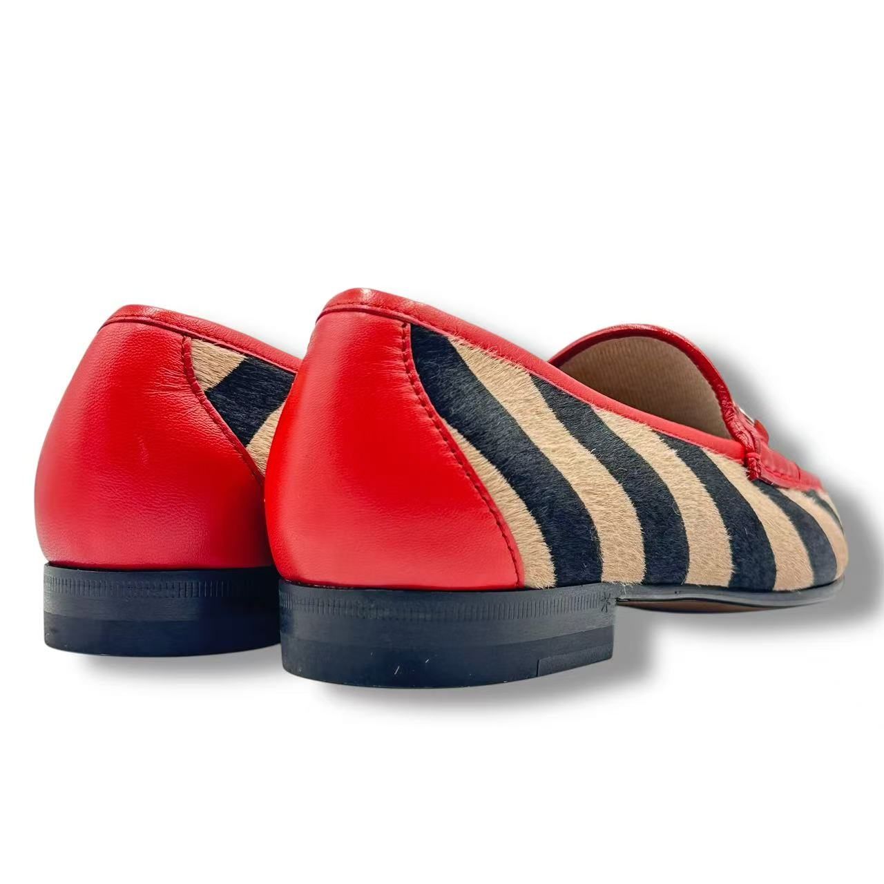 Gucci Loafers Leathe Zebra Pattern Red — view 6