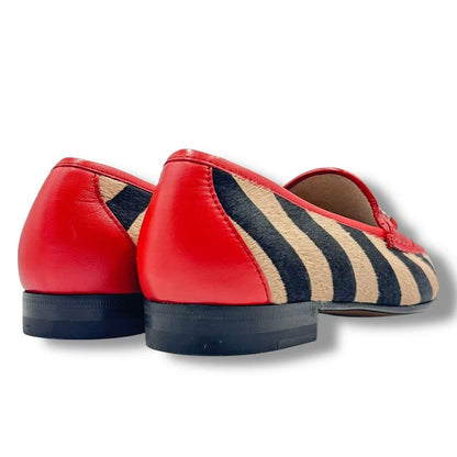 Gucci Loafers Leathe Zebra Pattern Red — view 6